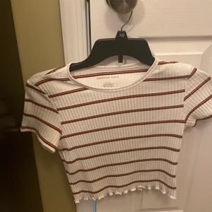 American eagle striped crop top